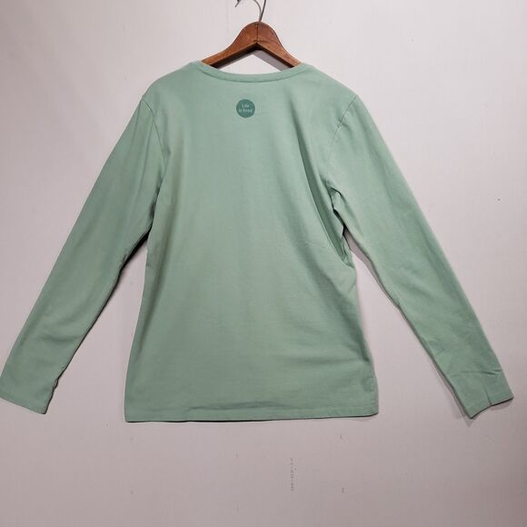 Life Is Good Christmas Crusher Long Sleeve Dog And Cat Santa Hats Medium Green - Picture 3 of 7